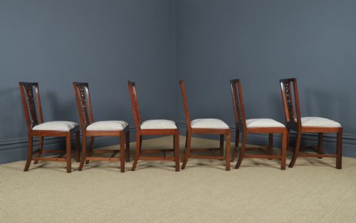 ANTIQUE ENGLISH SET OF SIX 6 CHIPPENDALE STYLE GOTHIC NEO CLASSICAL MAHOGANY DINING CHAIRS CIRCA 1890 - ADDITIONAL PHOTO 19