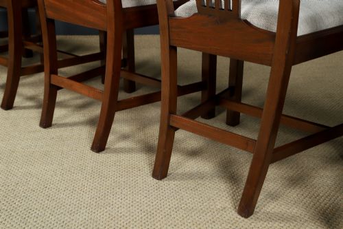 ANTIQUE ENGLISH SET OF SIX 6 CHIPPENDALE STYLE GOTHIC NEO CLASSICAL MAHOGANY DINING CHAIRS CIRCA 1890 - ADDITIONAL PHOTO 26