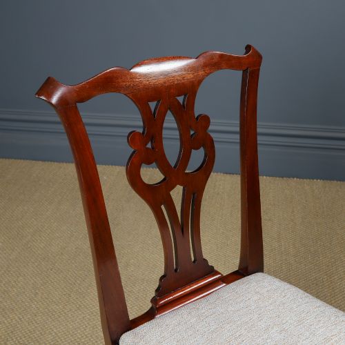 ANTIQUE ENGLISH GEORGIAN THOMAS CHIPPENDALE SINGLE ONE MAHOGANY OFFICE DESK DINING CHAIR CIRCA 1870 - ADDITIONAL PHOTO 1