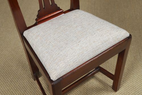 ANTIQUE ENGLISH GEORGIAN THOMAS CHIPPENDALE SINGLE ONE MAHOGANY OFFICE DESK DINING CHAIR CIRCA 1870 - ADDITIONAL PHOTO 3