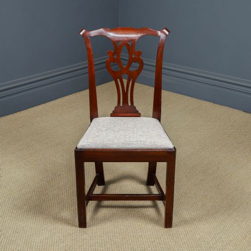 ANTIQUE ENGLISH GEORGIAN THOMAS CHIPPENDALE SINGLE ONE MAHOGANY OFFICE DESK DINING CHAIR CIRCA 1870 - ADDITIONAL PHOTO 6