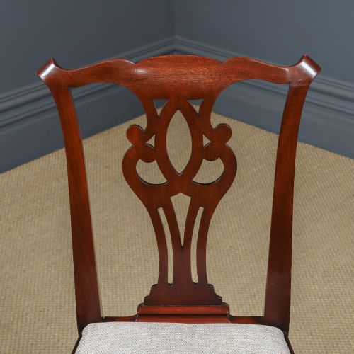 ANTIQUE ENGLISH GEORGIAN THOMAS CHIPPENDALE SINGLE ONE MAHOGANY OFFICE DESK DINING CHAIR CIRCA 1870 - ADDITIONAL PHOTO 7