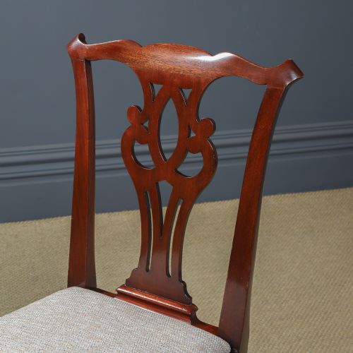 ANTIQUE ENGLISH GEORGIAN THOMAS CHIPPENDALE SINGLE ONE MAHOGANY OFFICE DESK DINING CHAIR CIRCA 1870 - ADDITIONAL PHOTO 8
