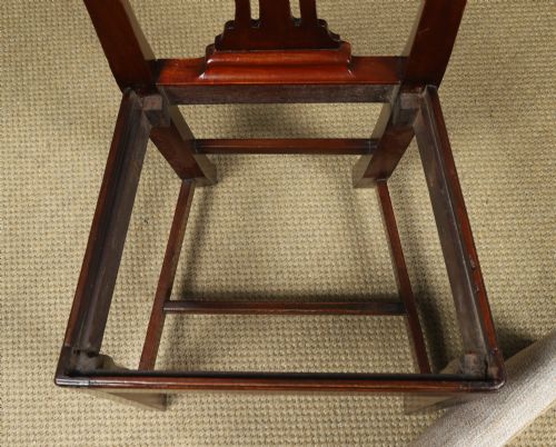 ANTIQUE ENGLISH GEORGIAN THOMAS CHIPPENDALE SINGLE ONE MAHOGANY OFFICE DESK DINING CHAIR CIRCA 1870 - ADDITIONAL PHOTO 13