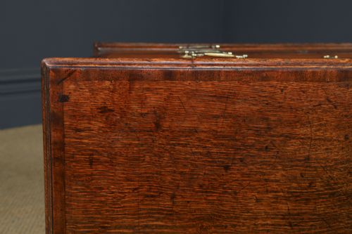 SMALL ANTIQUE ENGLISH GEORGIAN OAK MAHOGANY CROSSBANDED BACHELORS CHEST OF DRAWERS CIRCA 1780 - ADDITIONAL PHOTO 6