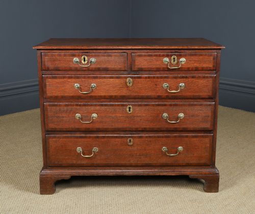 SMALL ANTIQUE ENGLISH GEORGIAN OAK MAHOGANY CROSSBANDED BACHELORS CHEST OF DRAWERS CIRCA 1780 - ADDITIONAL PHOTO 10