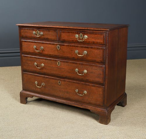 SMALL ANTIQUE ENGLISH GEORGIAN OAK MAHOGANY CROSSBANDED BACHELORS CHEST OF DRAWERS CIRCA 1780 - ADDITIONAL PHOTO 11