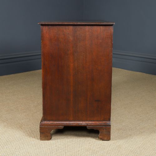 SMALL ANTIQUE ENGLISH GEORGIAN OAK MAHOGANY CROSSBANDED BACHELORS CHEST OF DRAWERS CIRCA 1780 - ADDITIONAL PHOTO 22