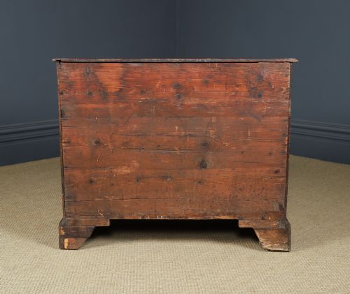 SMALL ANTIQUE ENGLISH GEORGIAN OAK MAHOGANY CROSSBANDED BACHELORS CHEST OF DRAWERS CIRCA 1780 - ADDITIONAL PHOTO 23