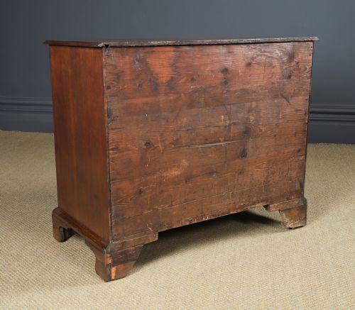 SMALL ANTIQUE ENGLISH GEORGIAN OAK MAHOGANY CROSSBANDED BACHELORS CHEST OF DRAWERS CIRCA 1780 - ADDITIONAL PHOTO 24