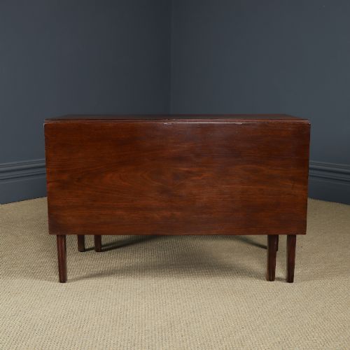 ANTIQUE ENGLISH GEORGIAN MAHOGANY DROP LEAF FOLDING CENTRE DINING TABLE CIRCA 1800 - ADDITIONAL PHOTO 8