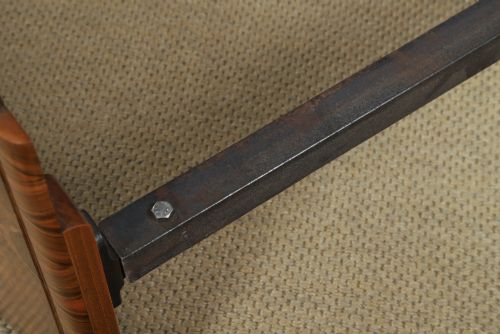 ANTIQUE ENGLISH ART DECO BURR WALNUT 4FT 6 CURVED CLOUD SHAPED DOUBLE SIZE BED CIRCA 1930 - ADDITIONAL PHOTO 11