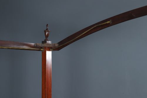 ANTIQUE ENGLISH EDWARDIAN MAHOGANY 3FT 6 LARGE SINGLE FOUR POSTER BED BY HEALS OF LONDON CIRCA 1910 - ADDITIONAL PHOTO 11