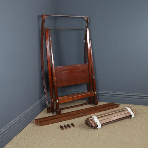 ANTIQUE ENGLISH EDWARDIAN MAHOGANY 3FT 6 LARGE SINGLE FOUR POSTER BED BY HEALS OF LONDON CIRCA 1910 - ADDITIONAL PHOTO 14