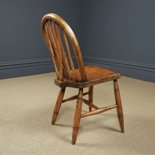 ANTIQUE ENGLISH SET OF 8 EIGHT ASH ELM WINDSOR HOOP STICK BACK KITCHEN DINING CHAIRS CIRCA 1910 - ADDITIONAL PHOTO 12