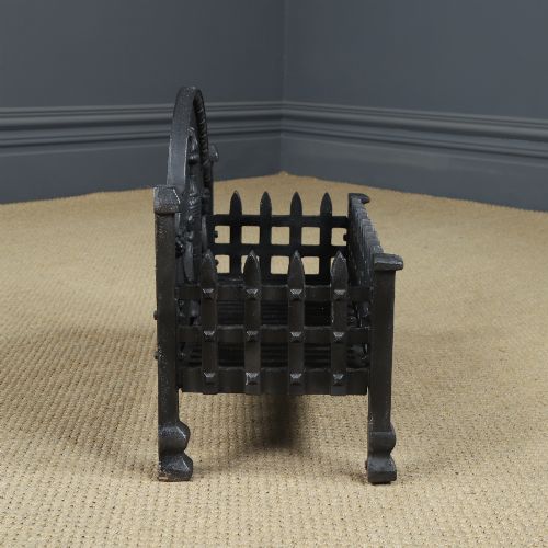 ANTIQUE ENGLISH 18TH CENTURY NEO CLASSICAL RENAISSANCE STYLE CAST IRON OPEN FIRE GRATE LOG BASKET FIREPLACE CIRCA 1920 - ADDITIONAL PHOTO 11