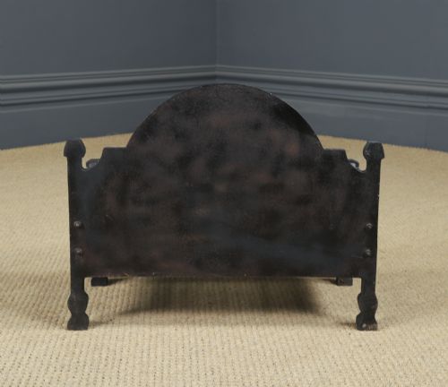 ANTIQUE ENGLISH 18TH CENTURY NEO CLASSICAL RENAISSANCE STYLE CAST IRON OPEN FIRE GRATE LOG BASKET FIREPLACE CIRCA 1920 - ADDITIONAL PHOTO 12