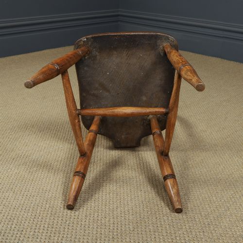 ANTIQUE ENGLISH SET OF 4 FOUR ASH ELM WINDSOR HOOP STICK BACK KITCHEN DINING CHAIRS CIRCA 1910 - ADDITIONAL PHOTO 11