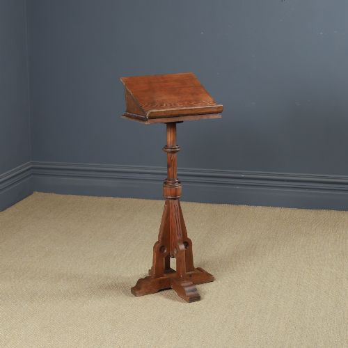 English Victorian Menu Stand Table in Pitch Pine (Circa 1860)