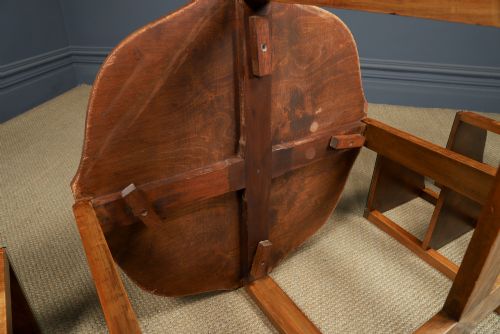 fig 1. An Art Deco round walnut nest of five occasional tables featuring four quadrant side tables fitted beneath a central coffee table top.