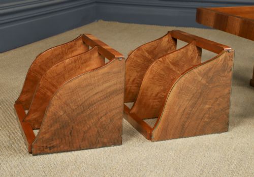 fig 11. An Art Deco round walnut nest of five occasional tables featuring four quadrant side tables fitted beneath a central coffee table top.