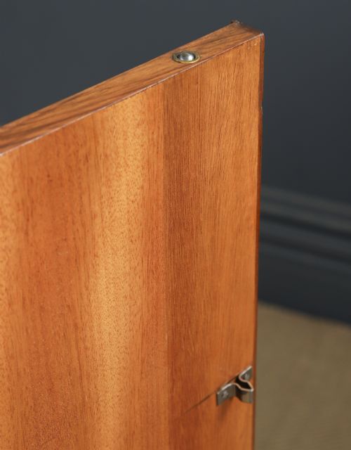 fig 7. Small Antique English Art Deco Walnut Two Door Tallboy Compactum Armoire (Circa 1930)