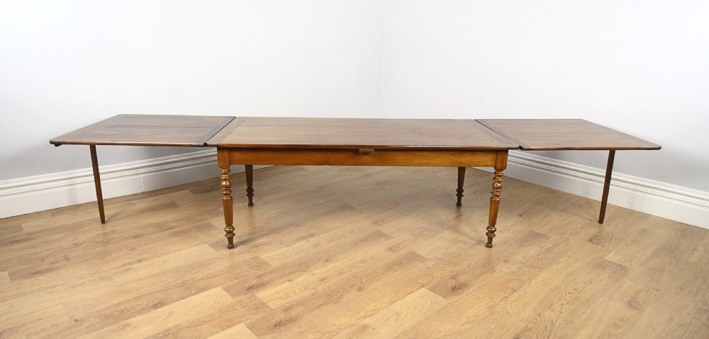 13ft French Six Plank Cherry Wood Refectory Farmhouse Kitchen Dining Table (Circa 1860 - 1880)