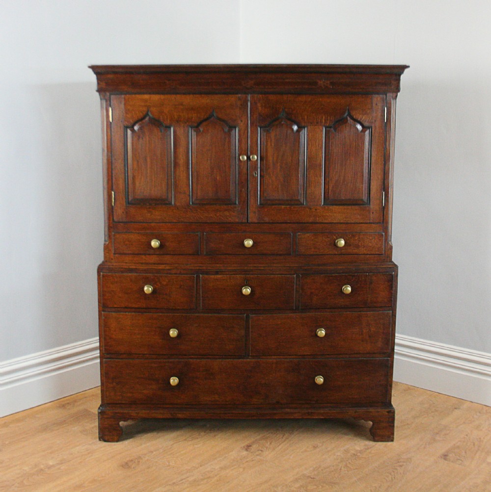 George III Welsh Housekeepers Oak Food Cupboard (Circa 1780 - 1810)