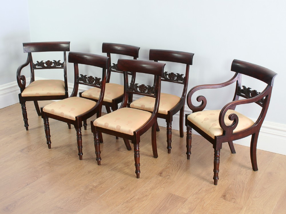Set of Six Mahogany Regency Dining Chairs (Circa 1820)