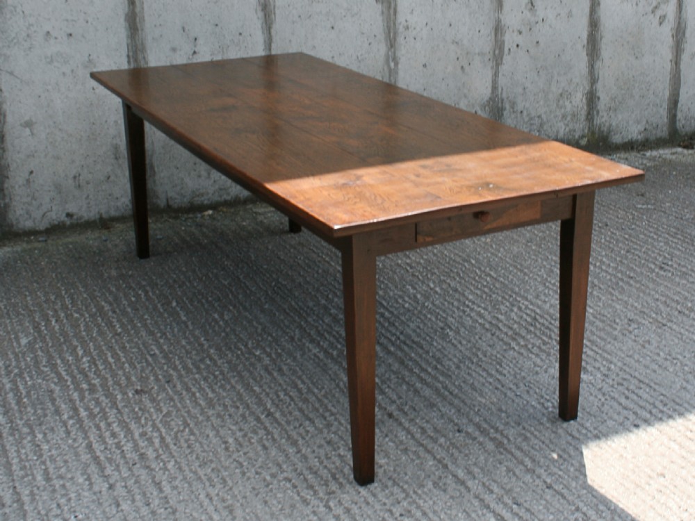 French Chestnut Provincial 7ft Farmhouse Table (Circa 1860)