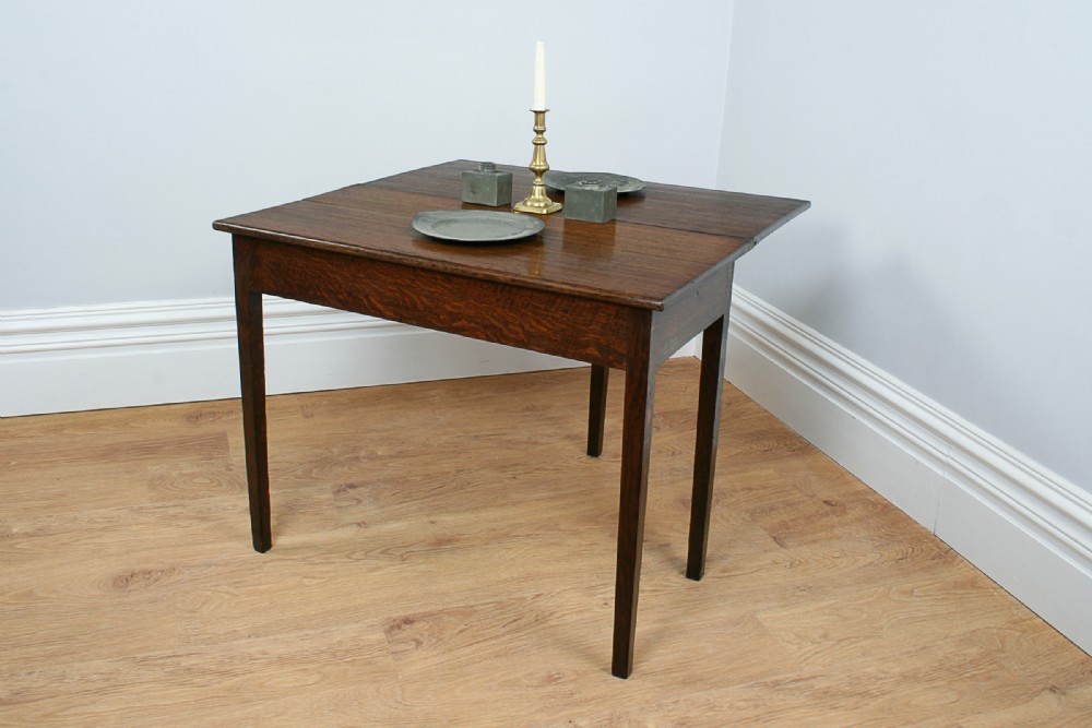 George III Oak Fold Over Tea Table (Circa 1780)