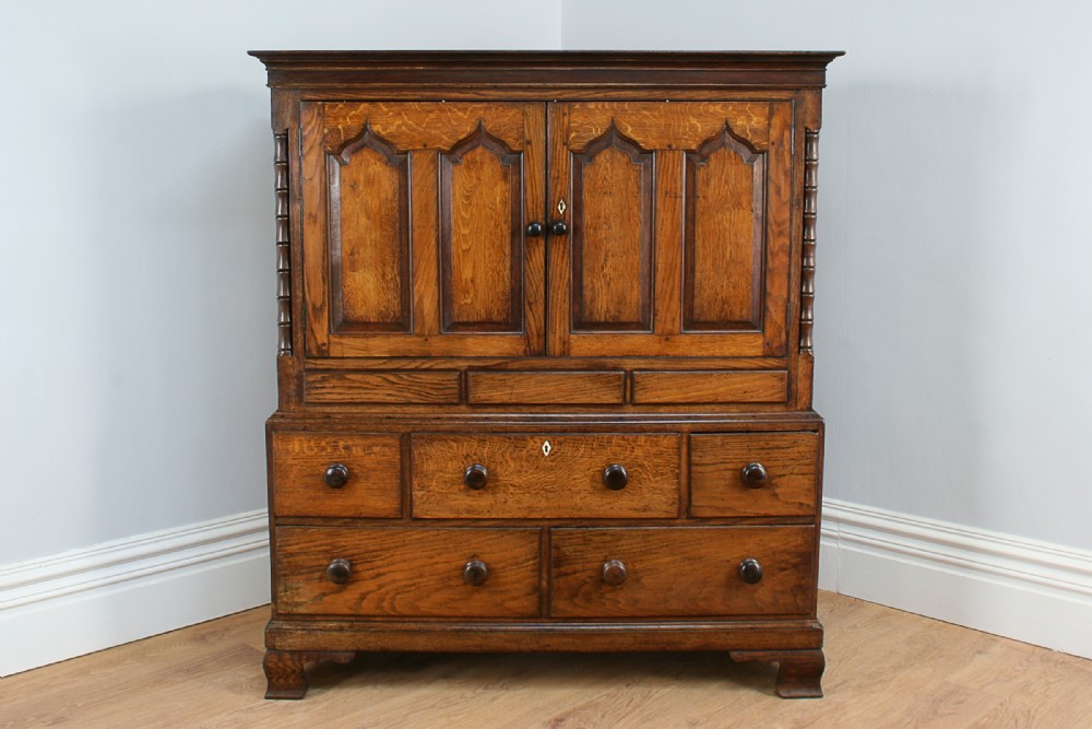 George III Welsh Housekeepers Oak Food Cupboard (Circa 1780 - 1820)