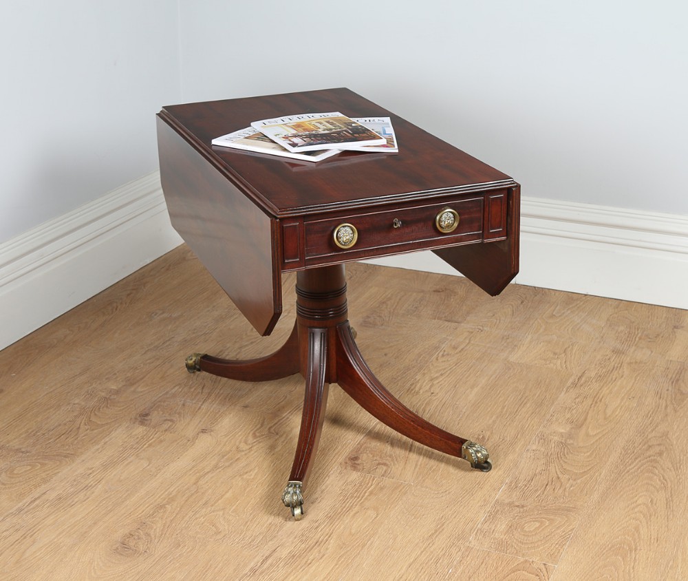 Regency Cuban Mahogany Drop Leaf Pembroke Table (Circa 1820)