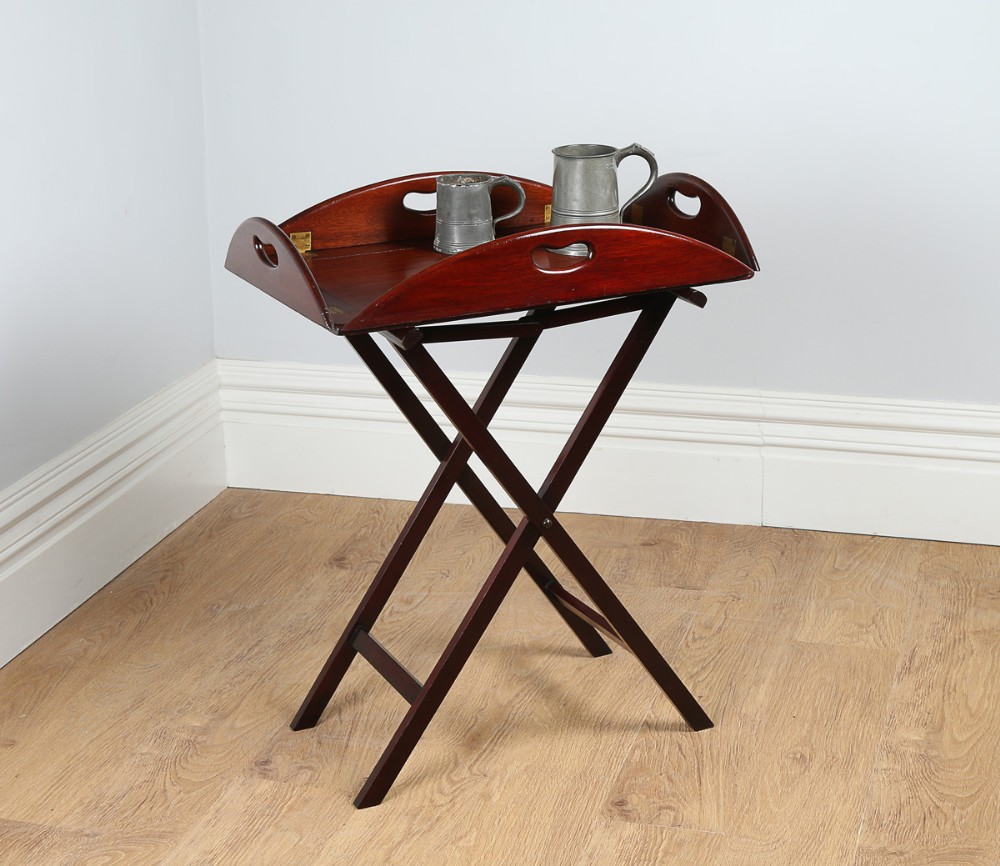 Victorian Mahogany Butlers Tray & Stand (Circa 1870)