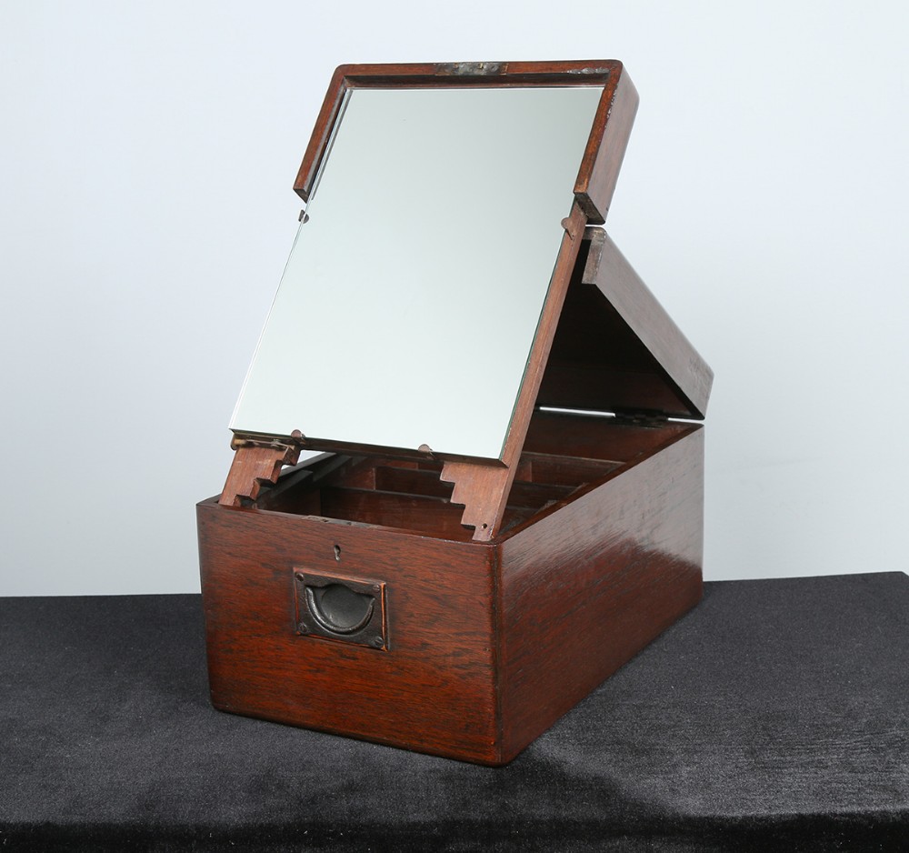 Victorian Colonial Teak Vanity Sewing Box (Circa 1870)