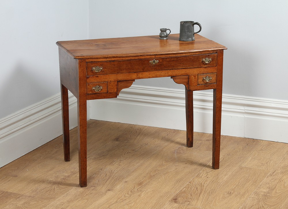 George III English Oak Lowboy Side Table (Circa 1780)