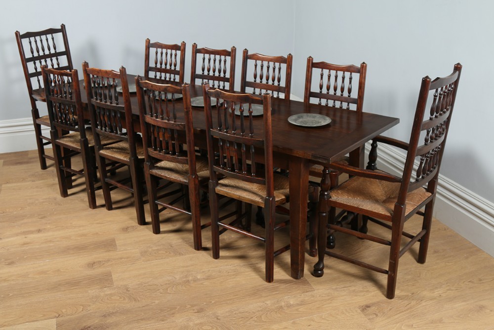 French 7ft 11” Chestnut Kitchen Refectory Dining Table (Circa 1860)