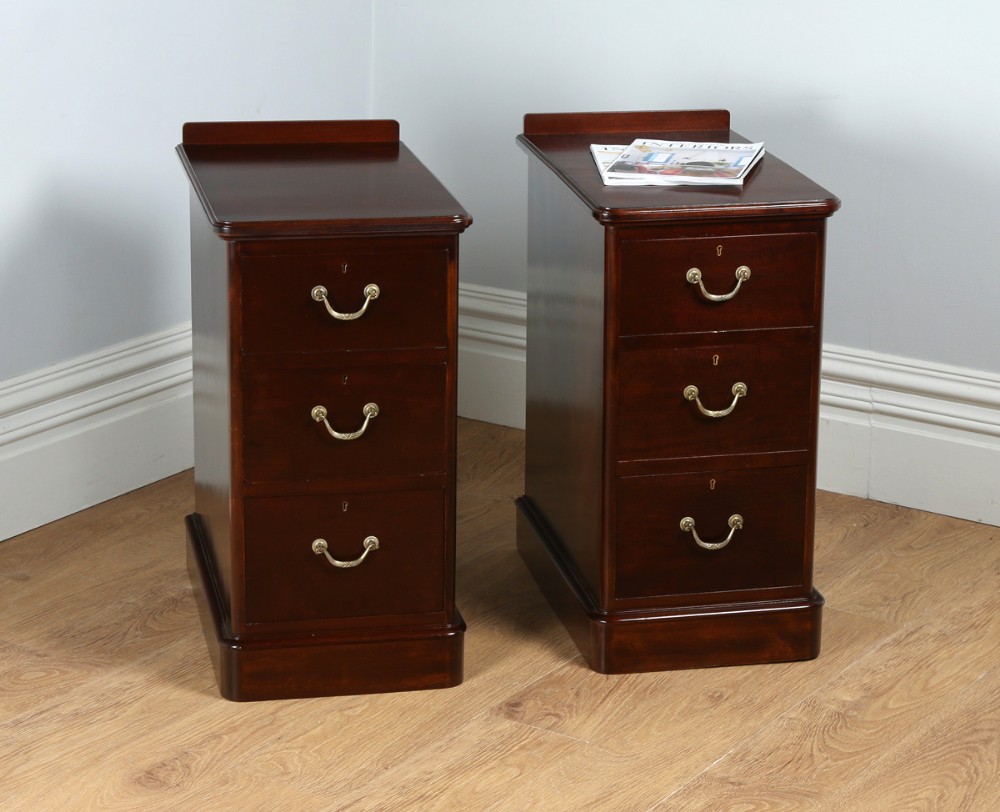Pair of Antique Victorian Mahogany Bedside Chests (Circa 1870)