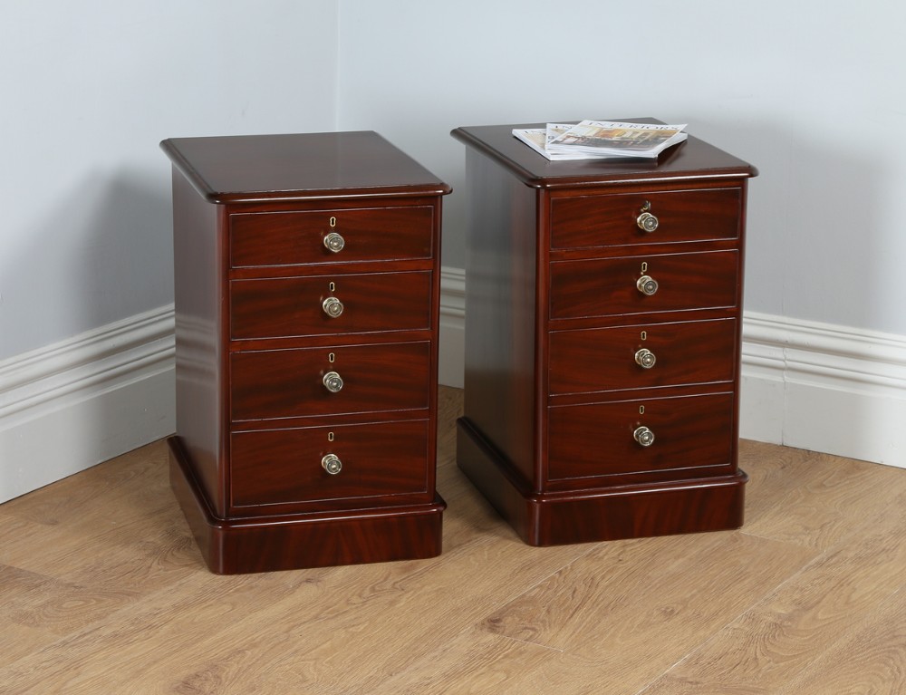 Pair of Antique Victorian Mahogany Bedside Chests (Circa 1860)