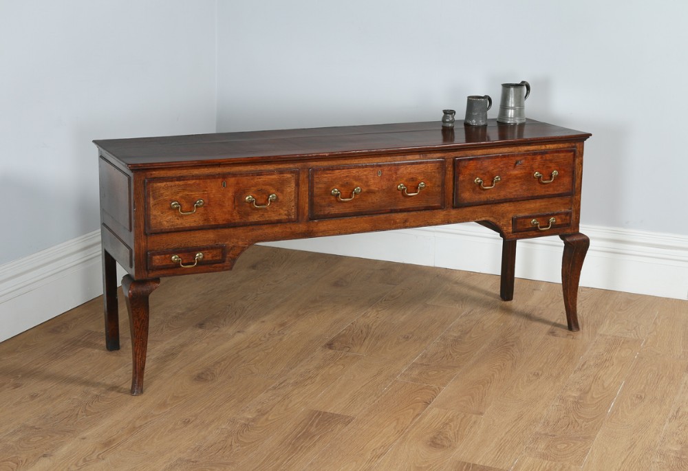 George III Oak Shropshire Low Dresser Base Sideboard (Circa 1760 - 1780)