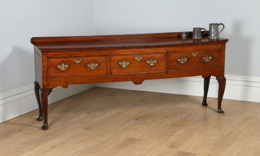 George III Oak Shropshire Joined Low Dresser Base Sideboard (Circa 1760 - 1780)