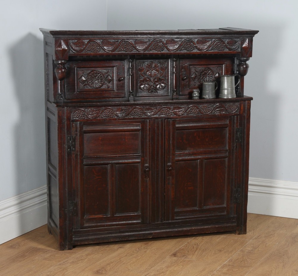 Charles II Lancashire Oak Court Press Cupboard (Circa 1680)
