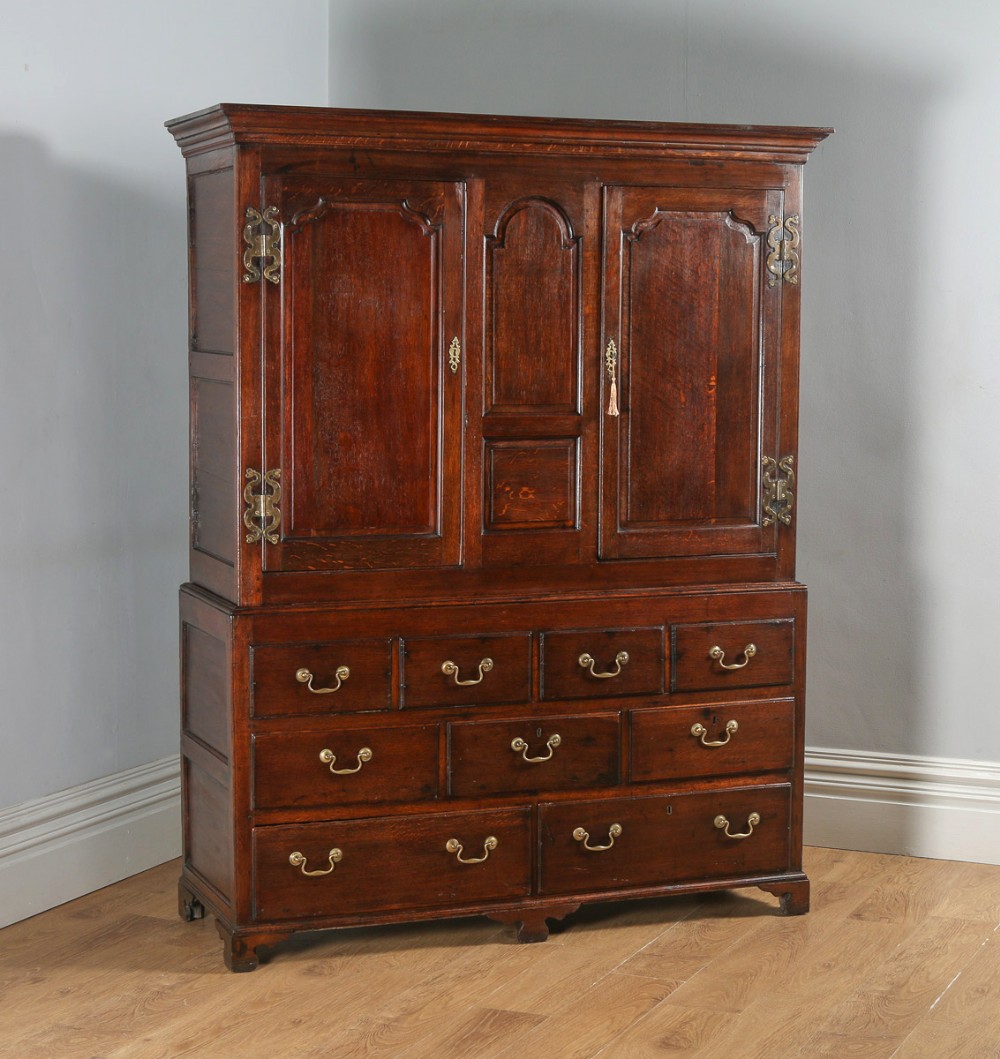 Antique Georgian English Oak Housekeepers Hanging Press Cupboard (Circa 1780)