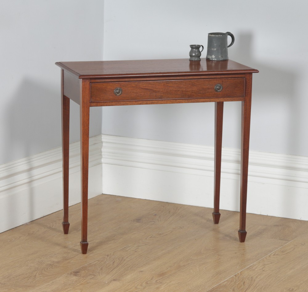 Antique English Regency Style Mahogany Occasional Hall Side Table (Circa 1910)
