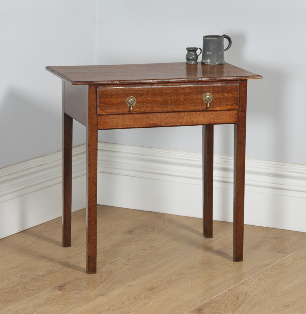 Antique English 19th Century Georgian Oak Occasional Side Hall Writing Table (Circa 1820)