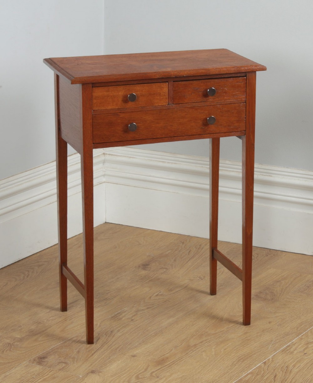 Antique English 19th Century Georgian Oak Occasional Side Hall Table (Circa 1830)