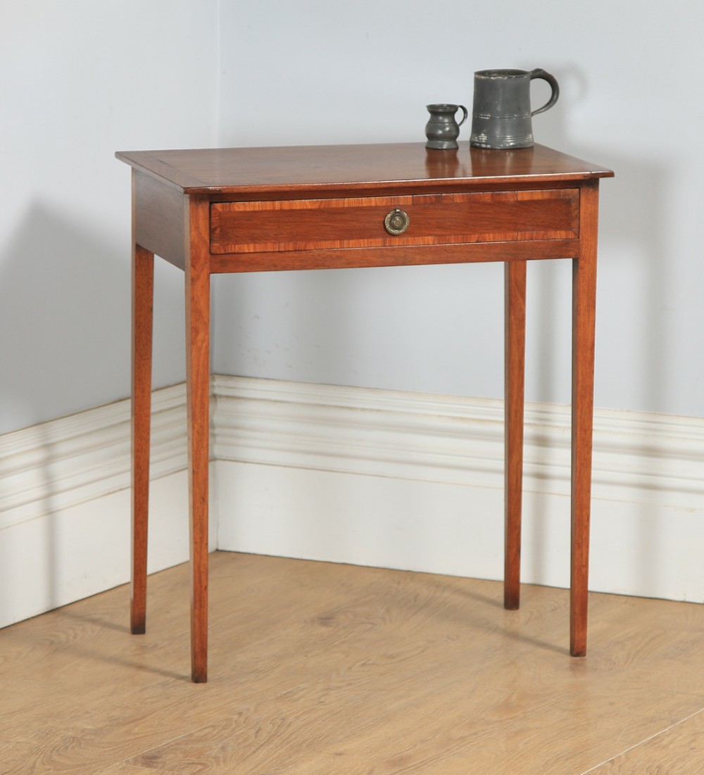Antique English 18th Century Georgian Regency Walnut Occasional Side Hall Writing Lowboy Table (Circa 1820)