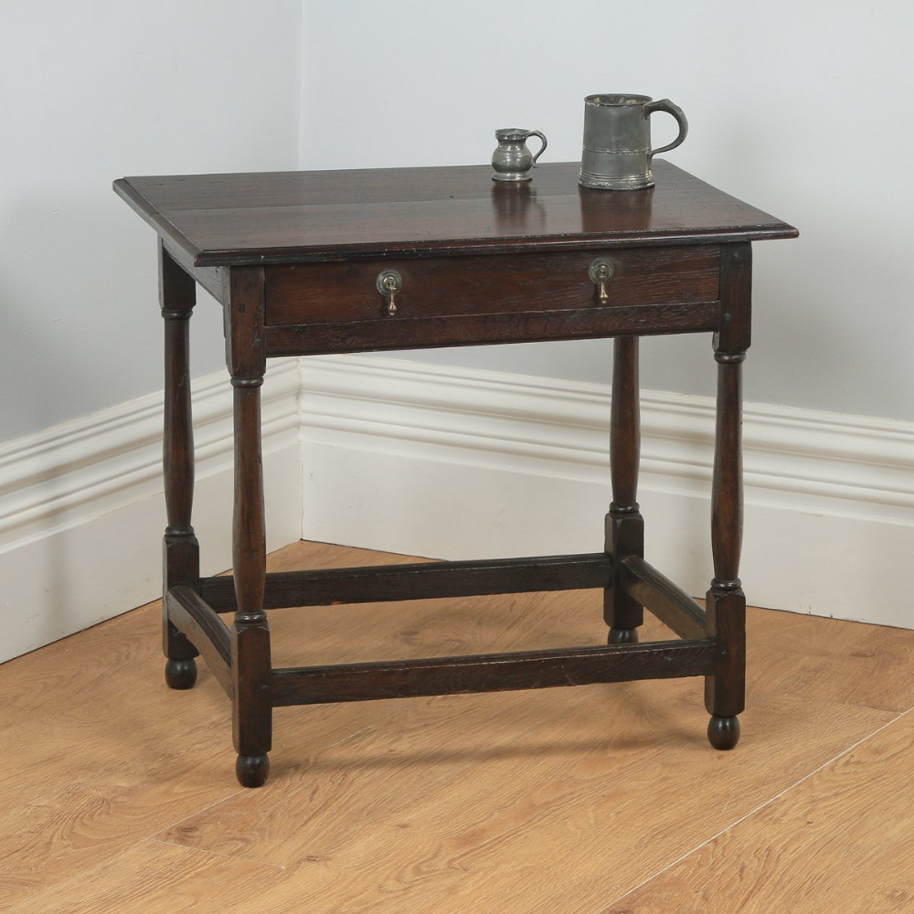 Antique English Georgian 18th Century Style Oak Occasional Side Hall Writing Table (Circa 1860)