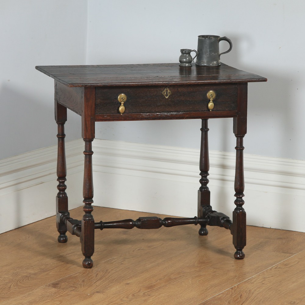 Antique English Georgian 18th Century Style Oak Occasional Side Hall Writing Table (Circa 1860)