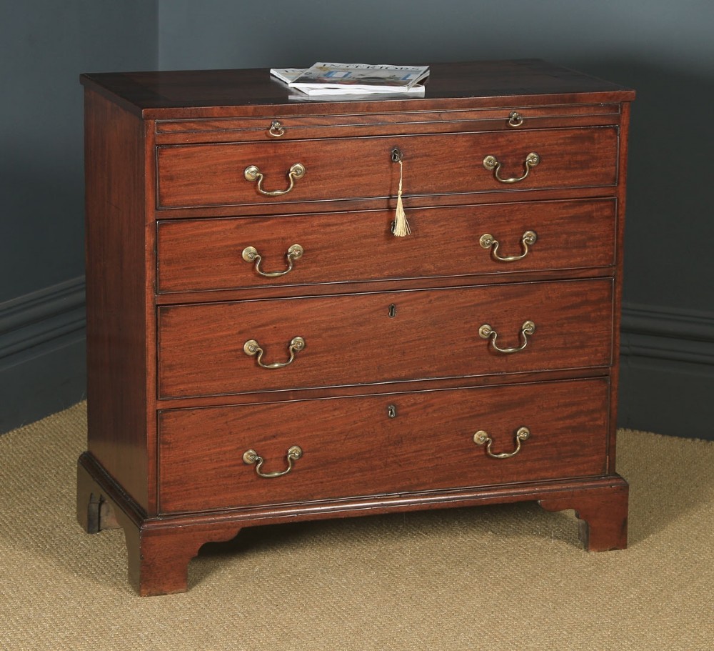 Antique English Georgian Mahogany Chest of Drawers (Circa 1790)